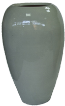 Vases en terracotta coloré gris